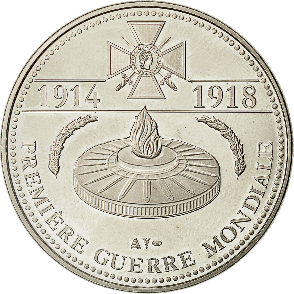 Francja, Medal, Armée de Terre et de Mer, 2 Aout 1914, MS(64), Nikiel