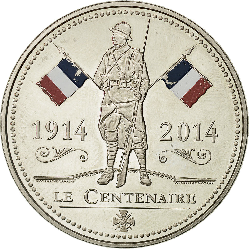 Francja, Medal, Centenaire de la Première Guerre Mondiale, 1914-2014, MS(64)