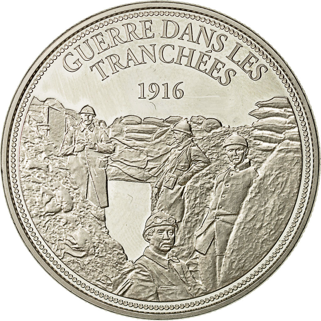 Francia, Medal, Guerre dans les tranchées 1916, SPL+, Nichel