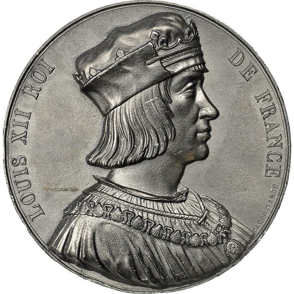 France, Medal, Les Rois de France, Louis XII, Caqué, SPL, Tin