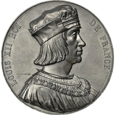 France, Medal, Les Rois de France, Louis XII, Caqué, SPL, Tin