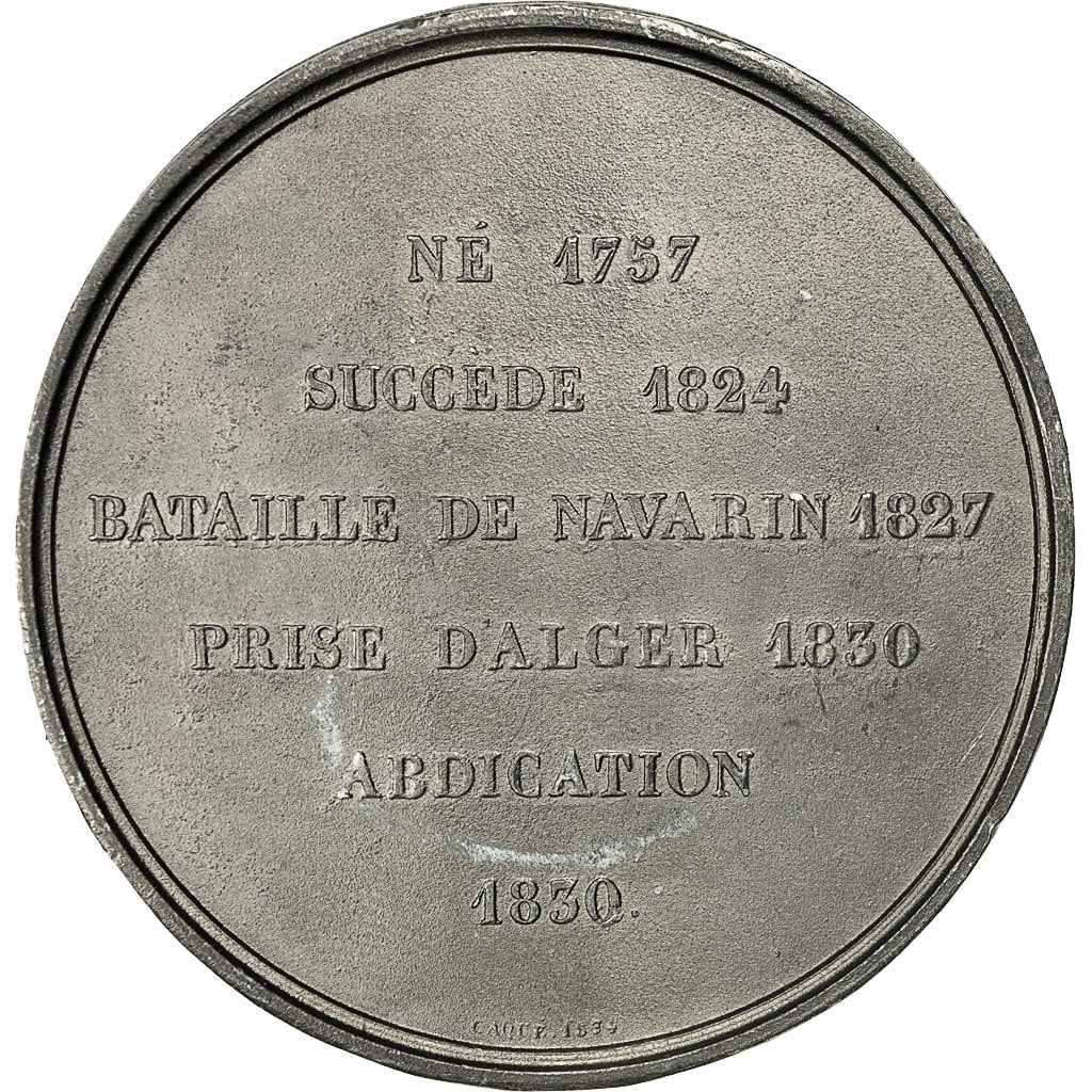 Frankrijk, Medal, Les Rois de France, Charles X, Caqué, UNC-, Tin
