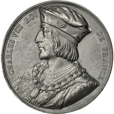 Frankrijk, Medal, Les Rois de France, Charles VIII, Caqué, UNC-, Tin