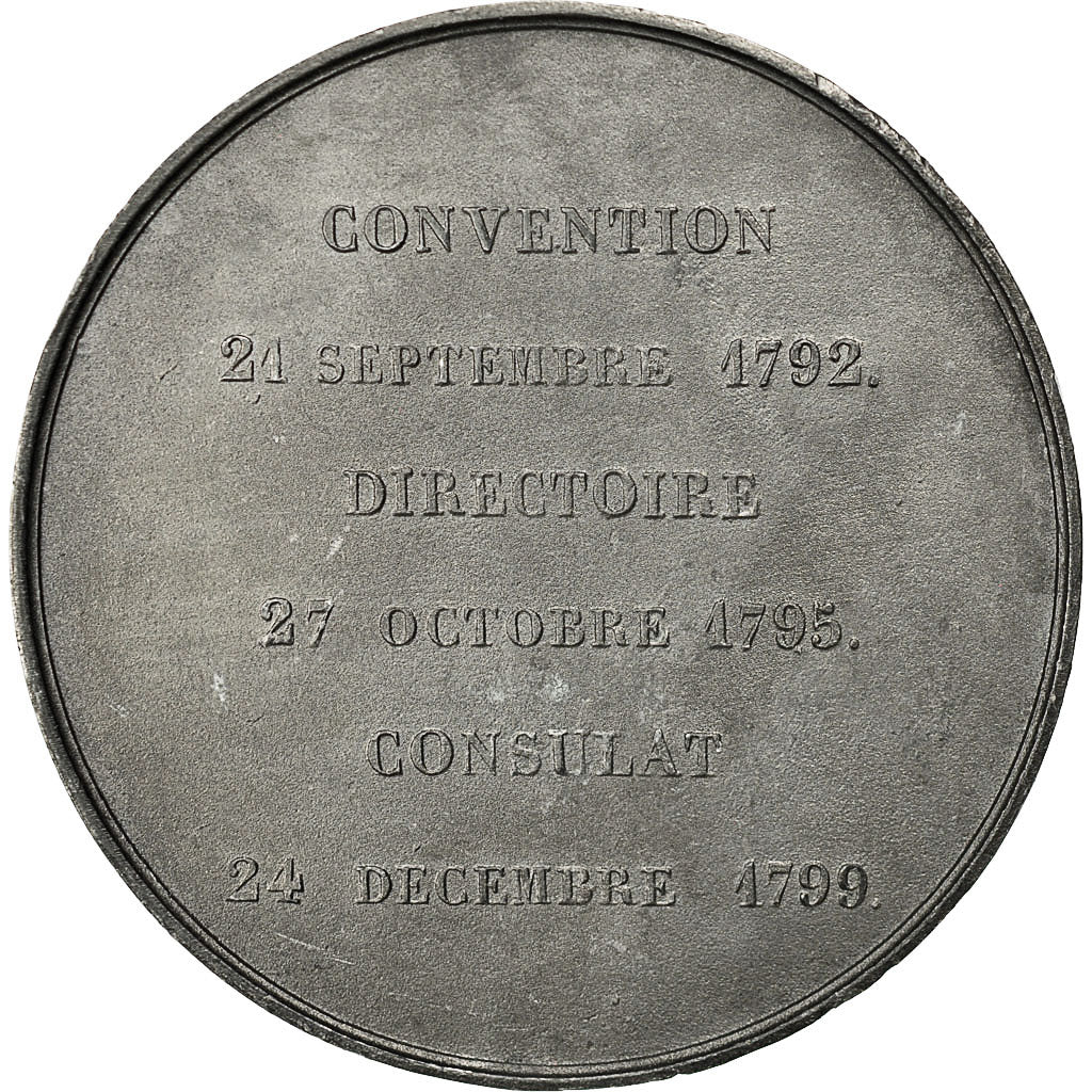 France, Medal, République Française, Caqué, MS(63), Tin