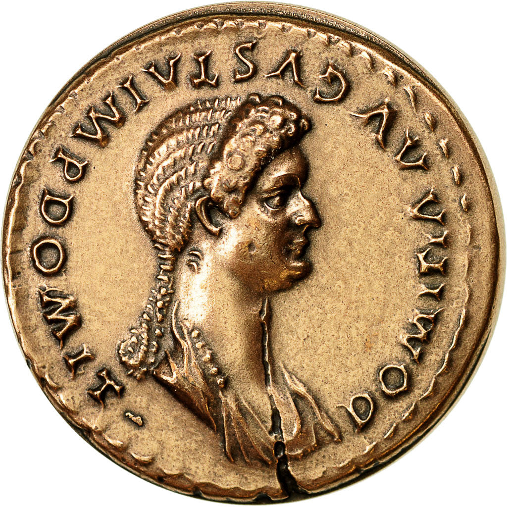 Francja, Medal, Reproduction Monnaie Antique, Domitia, MS(64), Miedź