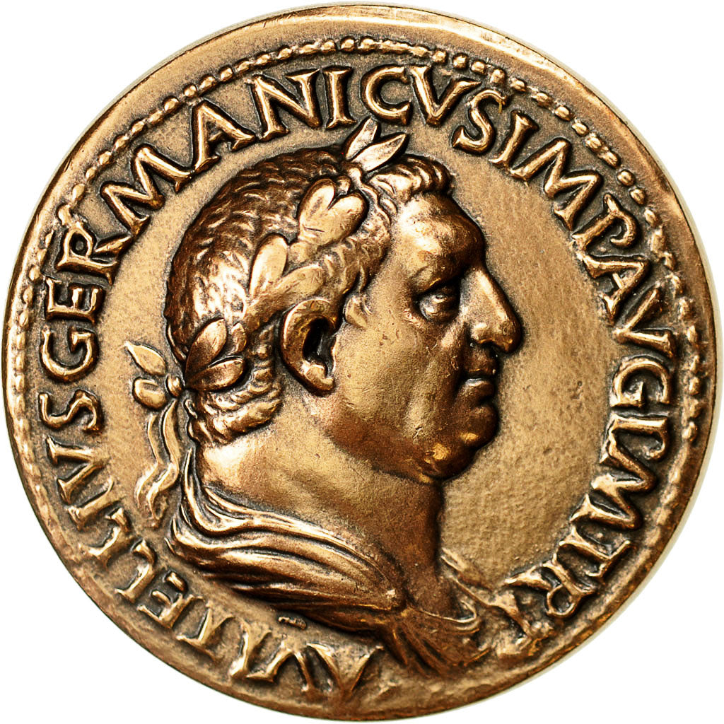 Francja, Medal, Reproduction Monnaie Antique,  Vitellius, MS(64), Miedź