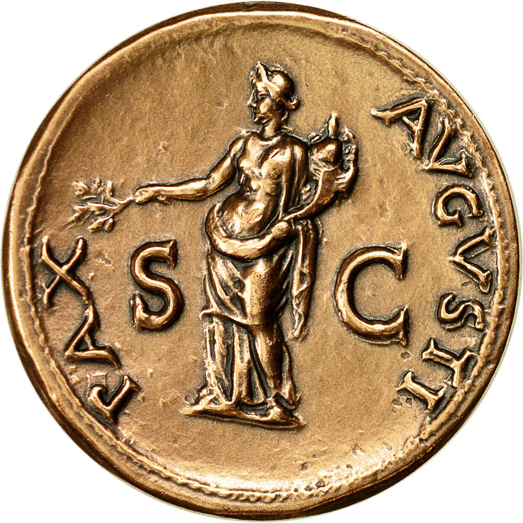 Francja, Medal, Reproduction Monnaie Antique,  Vitellius, MS(64), Miedź