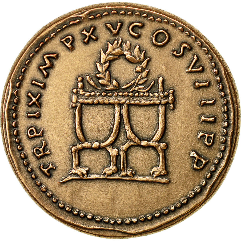 France, Medal, Reproduction Monnaie Antique,  Titus, MS(64), Copper