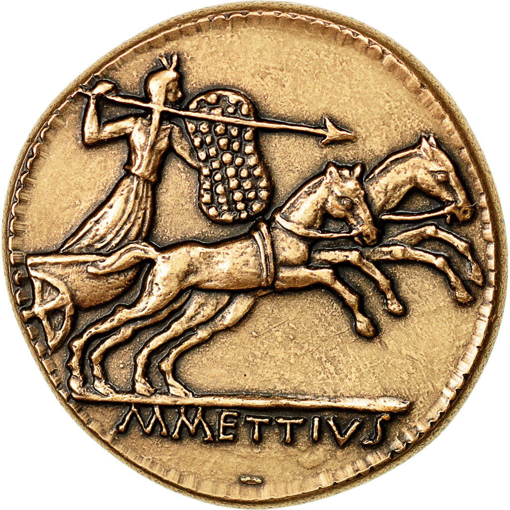 Francja, Medal, Reproduction Monnaie Antique,  César, MS(64), Miedź
