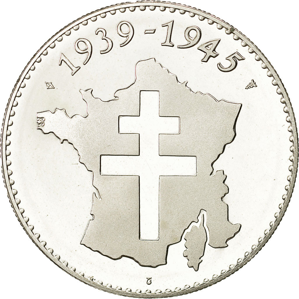 France, Medal, Victoire, 1939-1945, MS(64), Silver