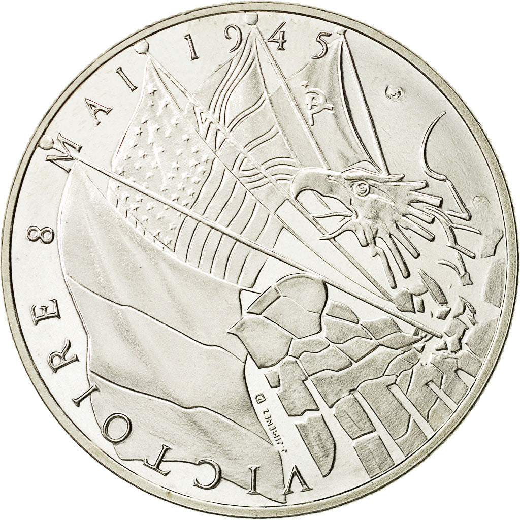 France, Medal, Victoire 8 Mai 1945, MS(64), Silver
