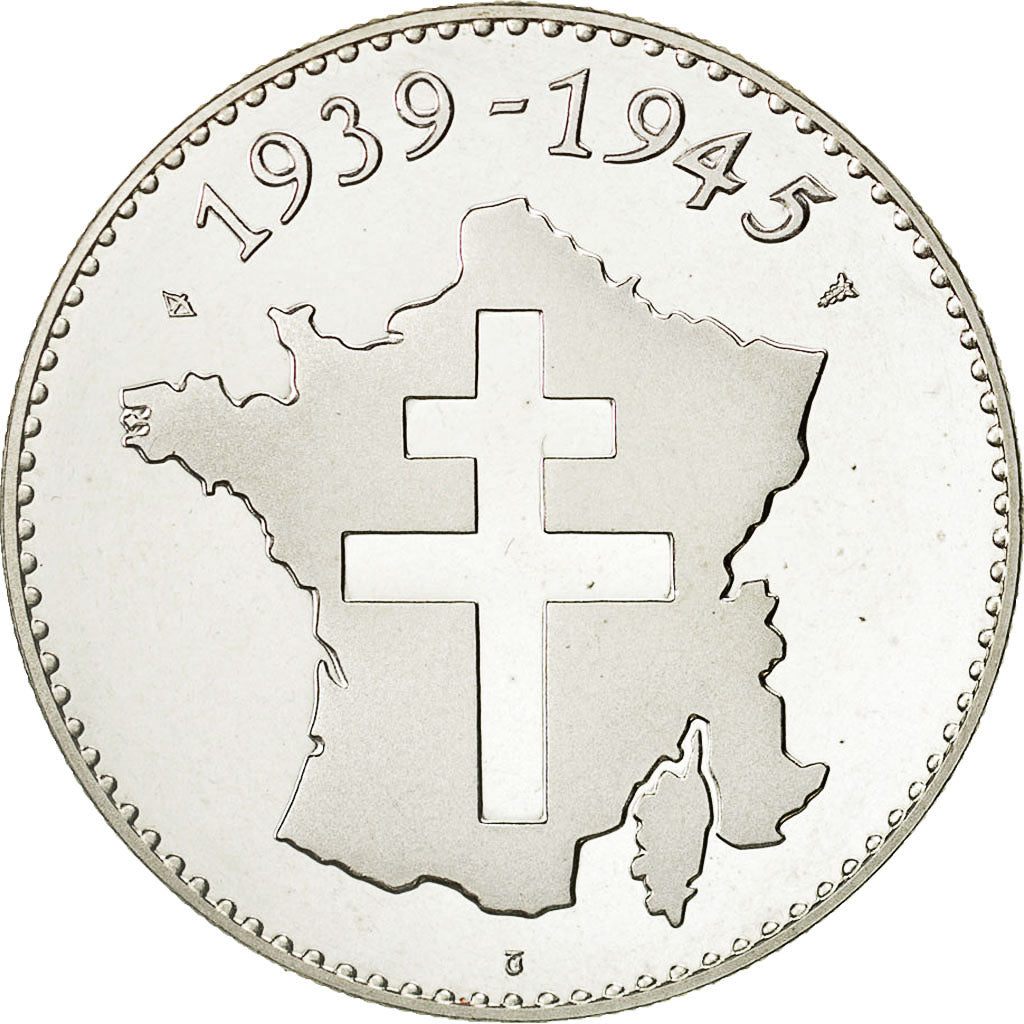 France, Medal, Victoire 8 Mai 1945, MS(64), Silver