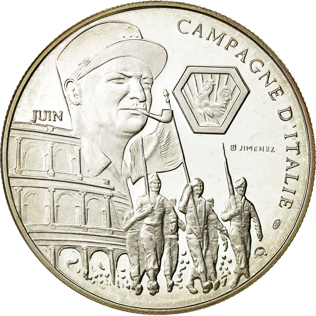 Frankreich, Medal, Campagne d'Italie - 1939 - 1945, UNZ+, Silber