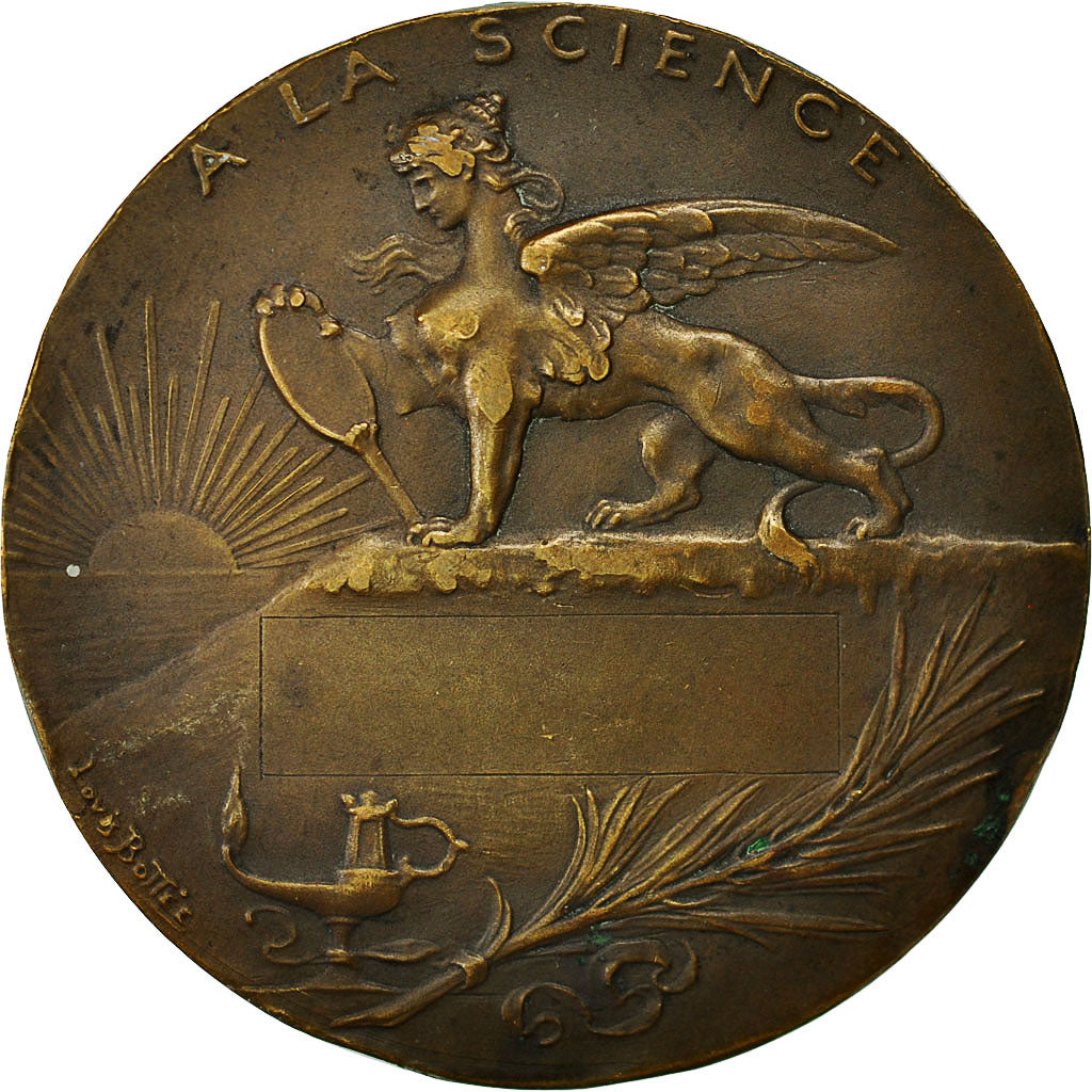 France, Medal, A la Science, Bottée, AU(50-53), Bronze