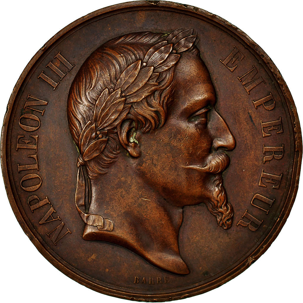 Francja, Medal, Napoléon III, Société d'Agriculture de Lisieux, 1868, Barre