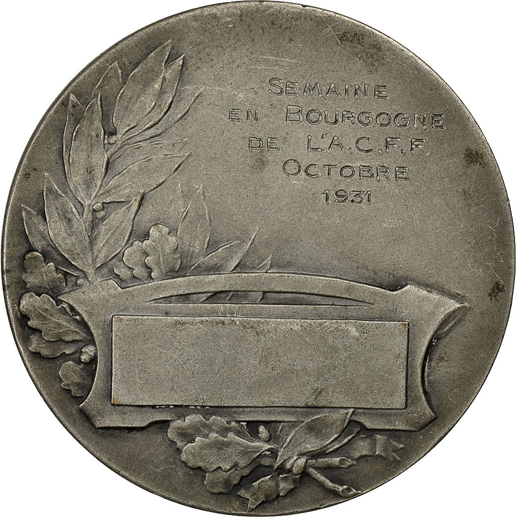 France, Medal, Semaine en Bourgogne de l'A.C.F.F, 1931, Demey, AU(55-58), Bronze