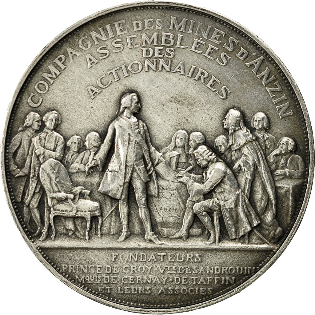 Francia, Token, Compagnie des Mines d'Anzin, Theunissen, SPL-, Argento