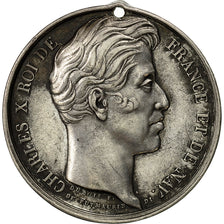 France, Medal, Charles X, Passage du roi à Valenciennes, 1827, Barre