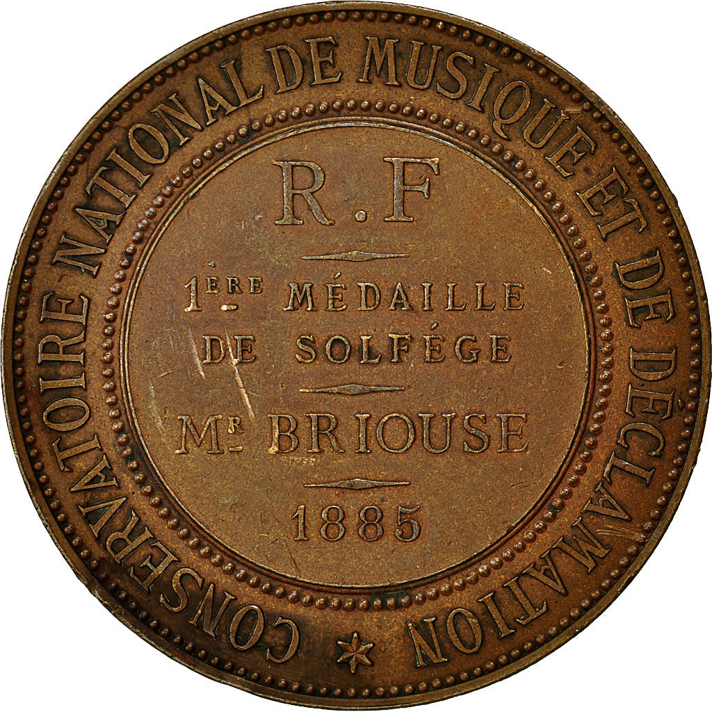 Frankreich, Medal, Conservatoire Nationale de musique, 1885, Chaplain, SS+