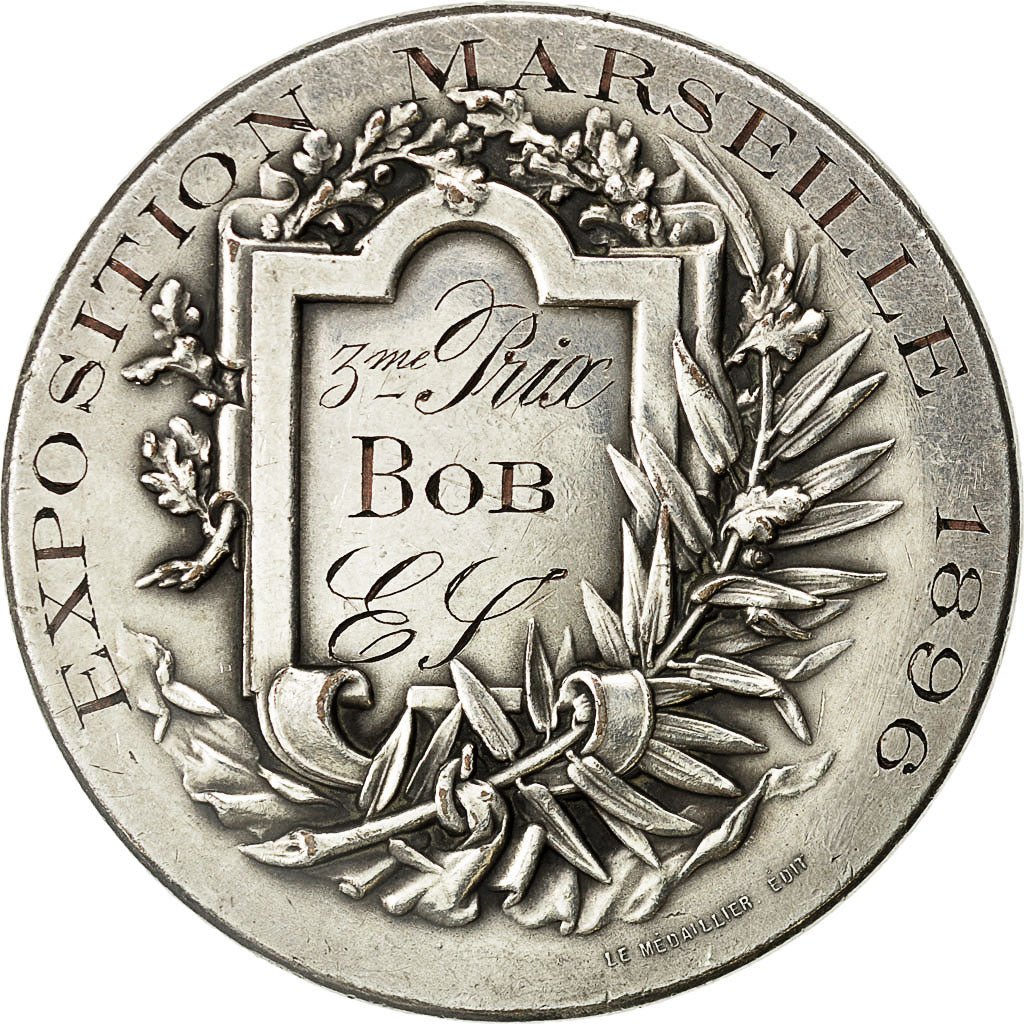 France, Medal, Exposition Marseille 1896, Erdmann, MS(60-62), Bronze