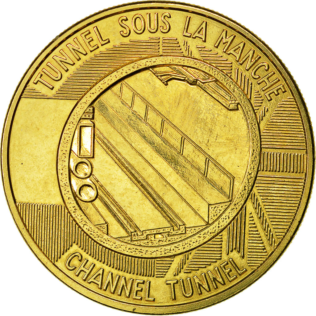 France, Medal, Tunnel sous la Manche - First Junction, 1990, SPL, Bronze