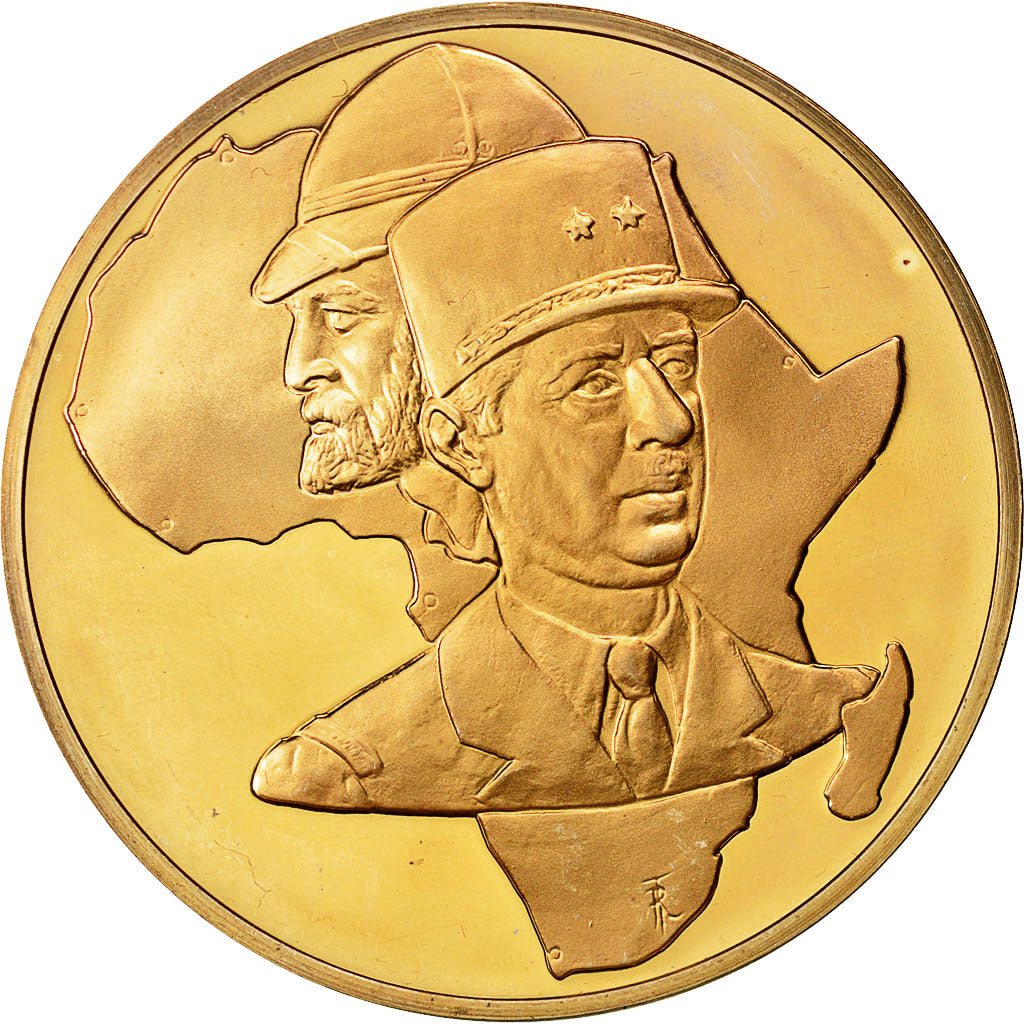 Frankrijk, Medal, Hommage au Général de Gaulle, Brazzaville 1944, UNC-, Bronze