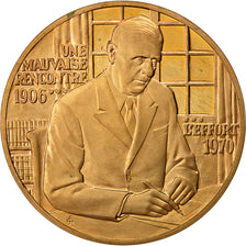 France, Medal, Hommage au Général de Gaulle, Ecrivain, MS(63), Bronze
