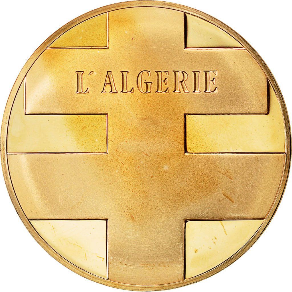 France, Medal, Hommage au Général de Gaulle, L'Algérie, MS(63), Bronze