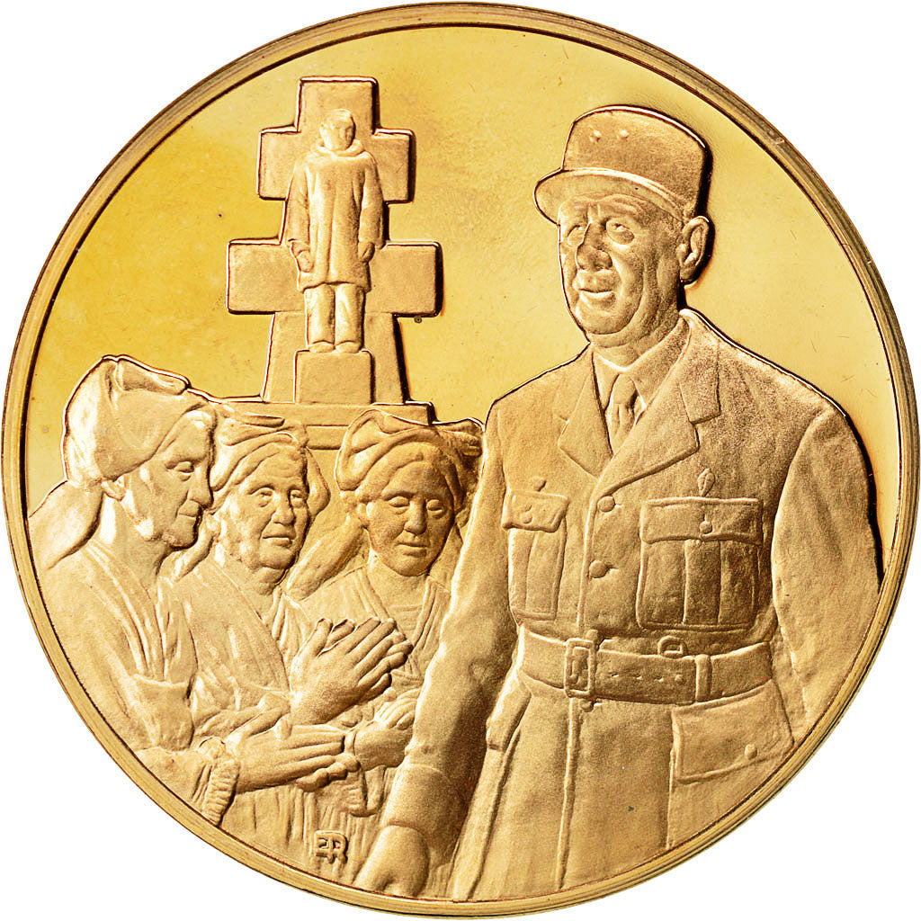 France, Medal, Hommage au Général de Gaulle, Ile de Sein, SPL, Bronze