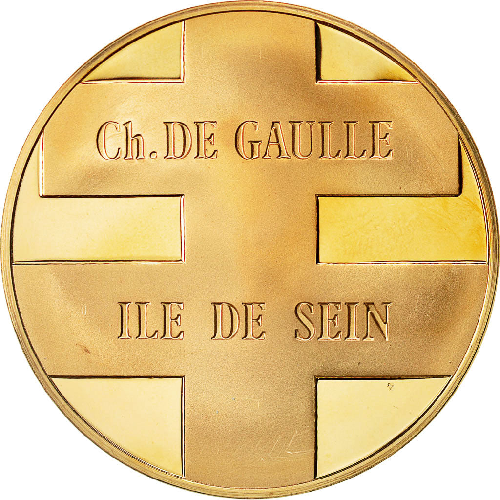France, Medal, Hommage au Général de Gaulle, Ile de Sein, SPL, Bronze
