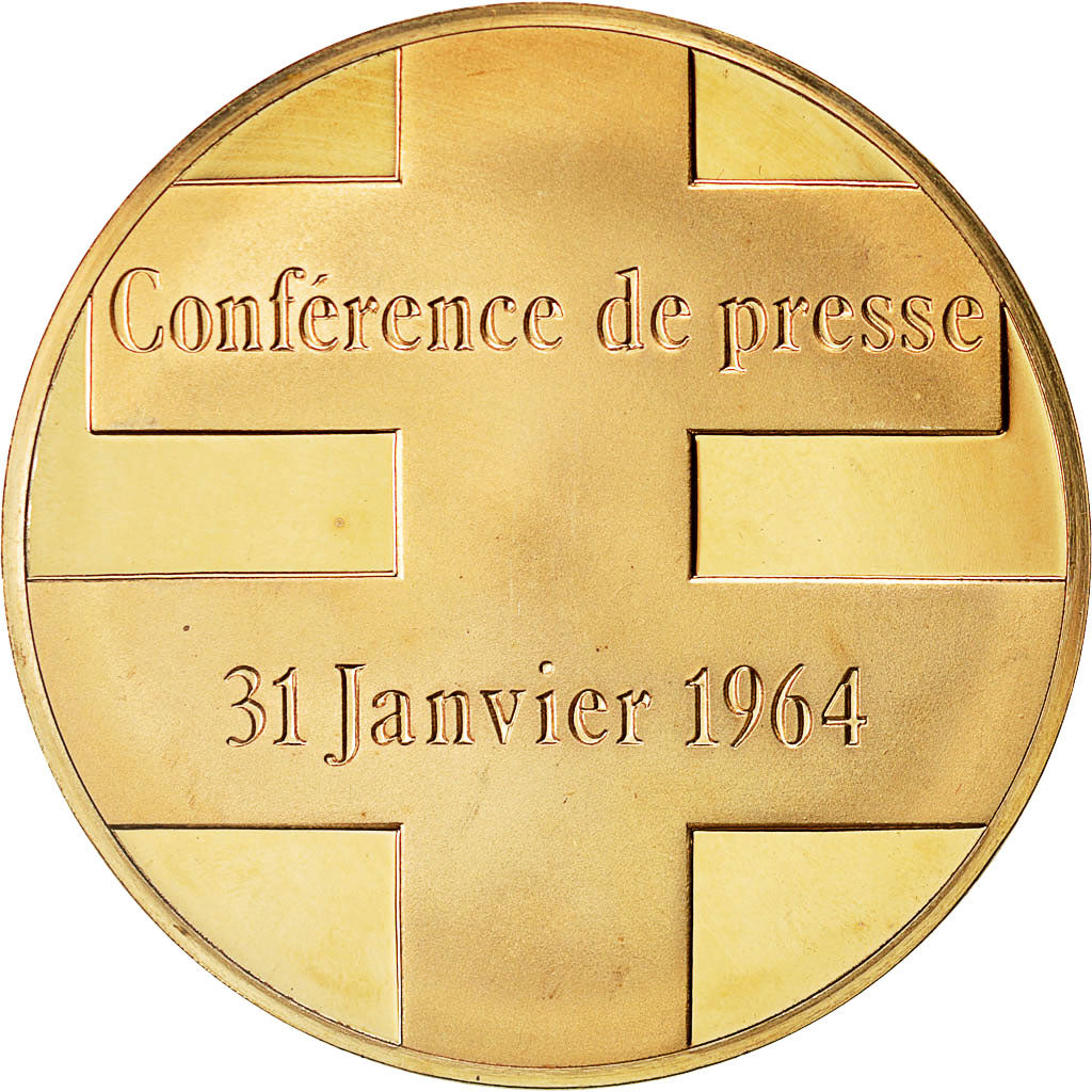 Francia, Medal, Hommage au Général de Gaulle, Conférence de Presse 1964, SPL