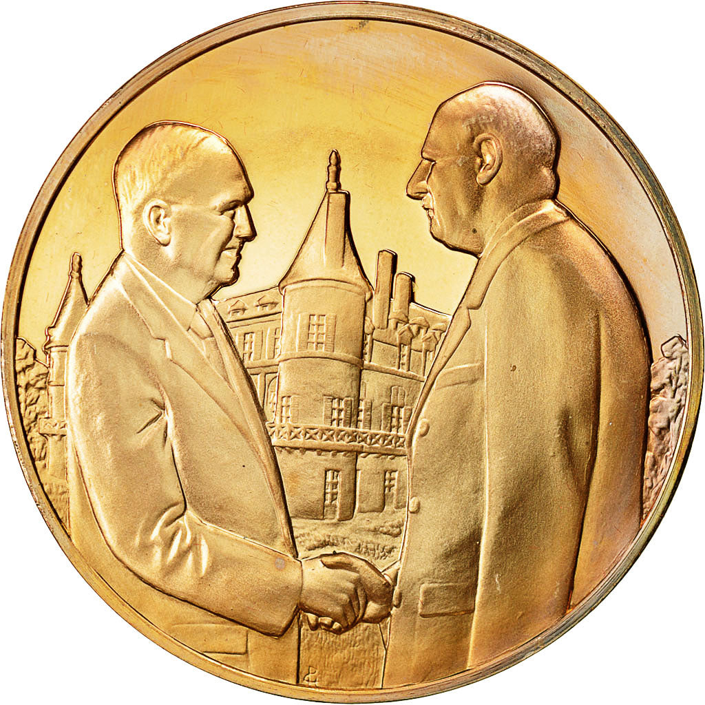 France, Medal, Hommage au Général de Gaulle, Eisenhower, Tschudin, MS(63)