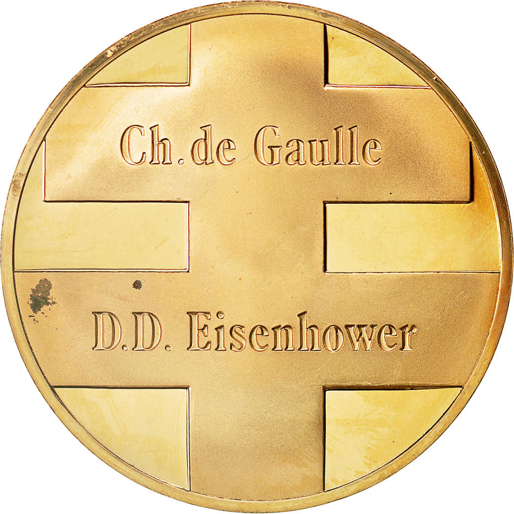 France, Medal, Hommage au Général de Gaulle, Eisenhower, Tschudin, MS(63)