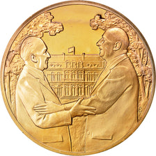 France, Medal, Hommage au Général de Gaulle, Adenauer, MS(63), Bronze