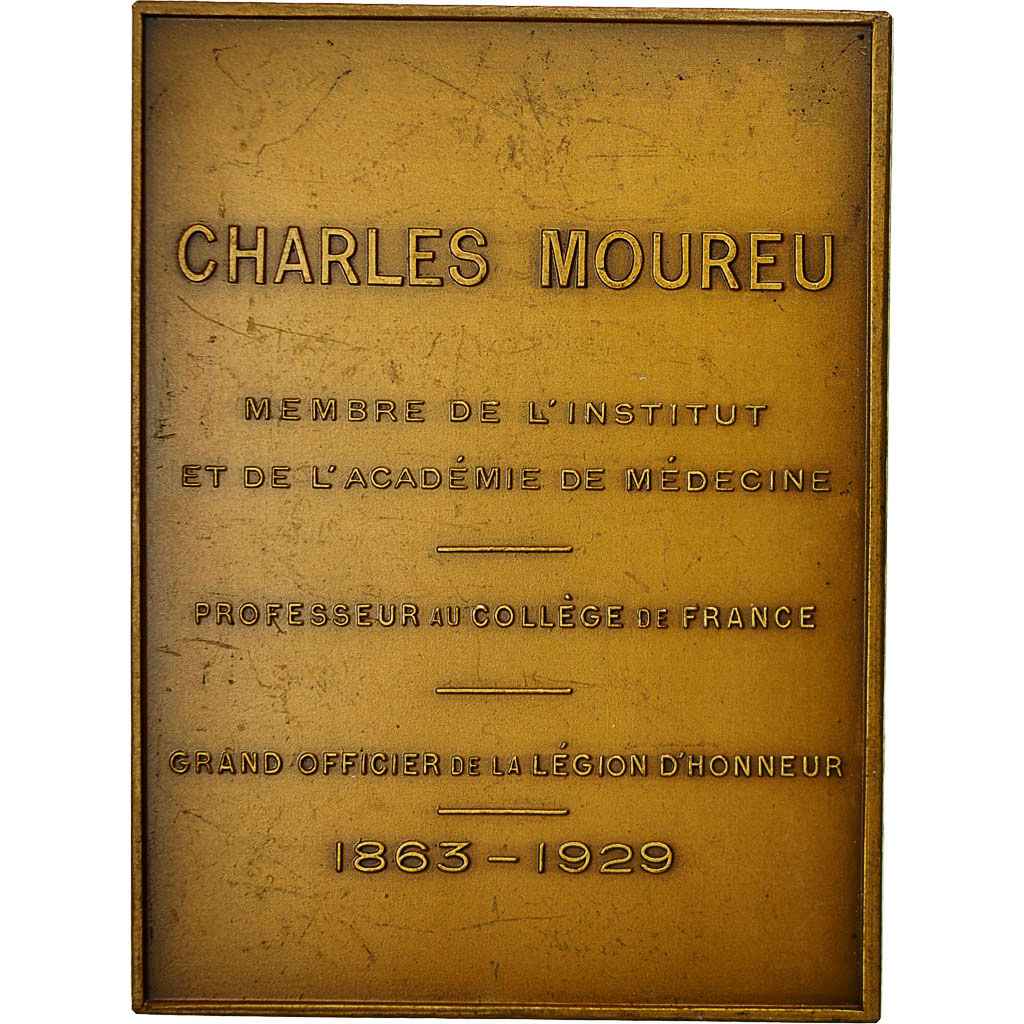 Francia, Medal, Professeur Ch.Moureu, Pharmacie, Gabard, EBC, Bronce