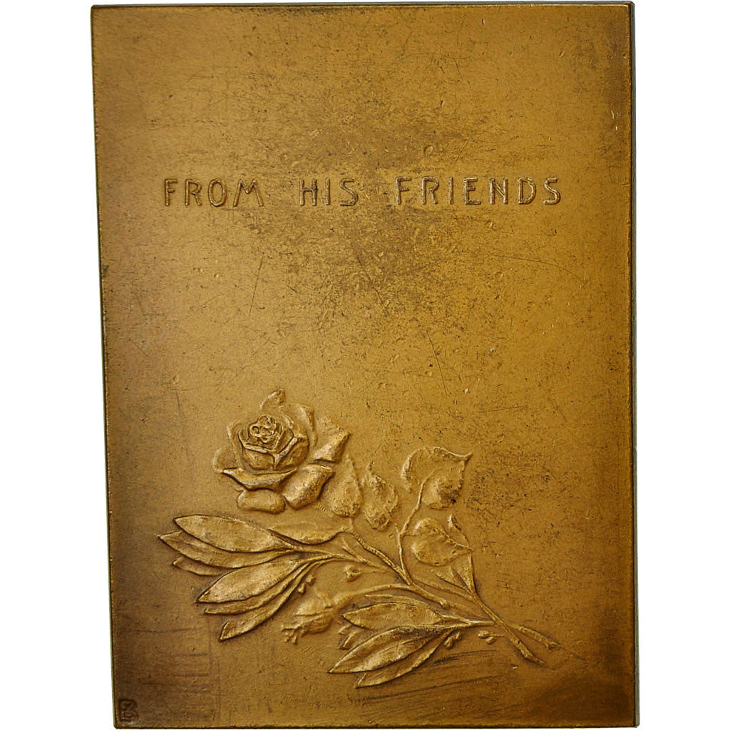 France, Medal, William.H.Welch, 1914, Brenner, TTB, Bronze