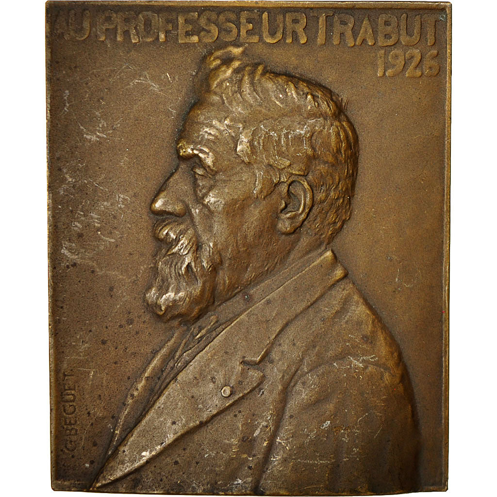 Francia, Medal, Professeur Trabut, Botaniste, 1926, Béguet, BB+, Bronzo
