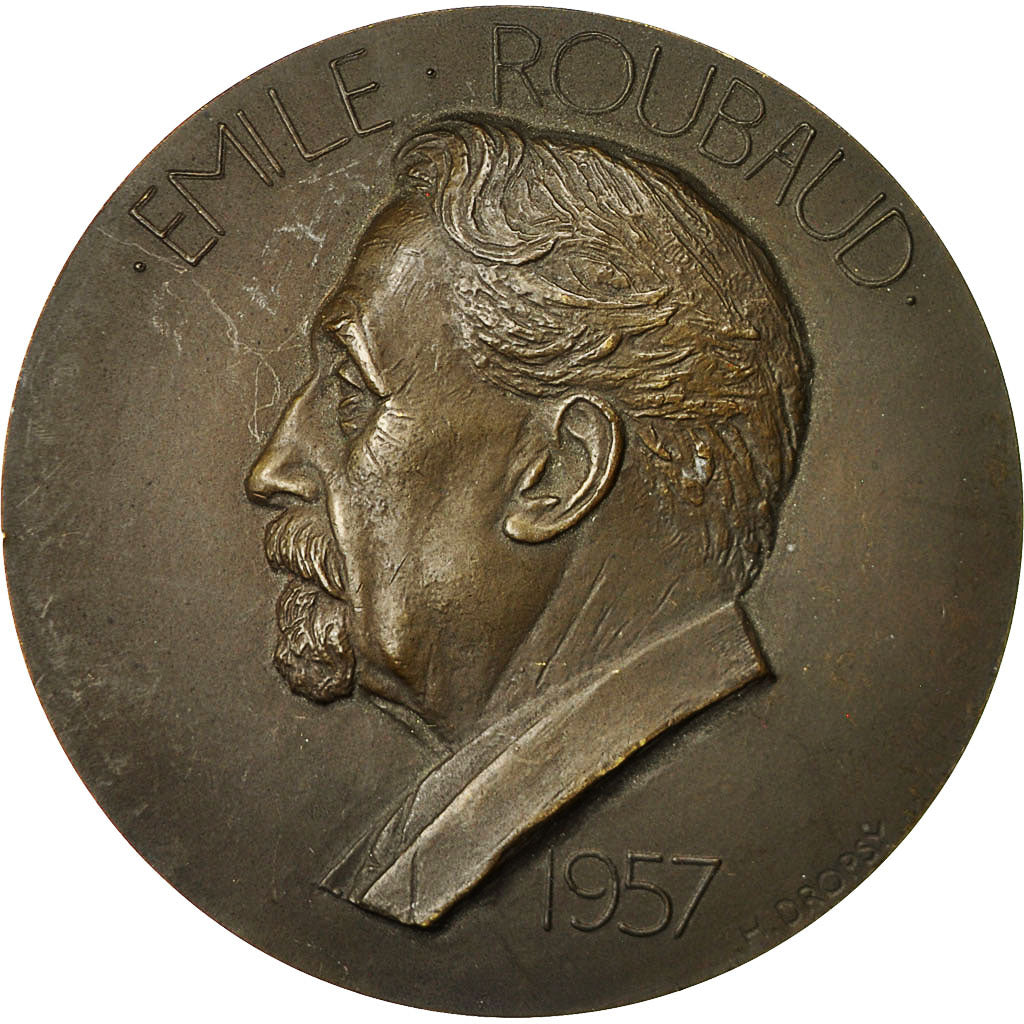 Francia, Medal, Professeur Emile Roubaud, Académie des Sciences, 1957, Dropsy