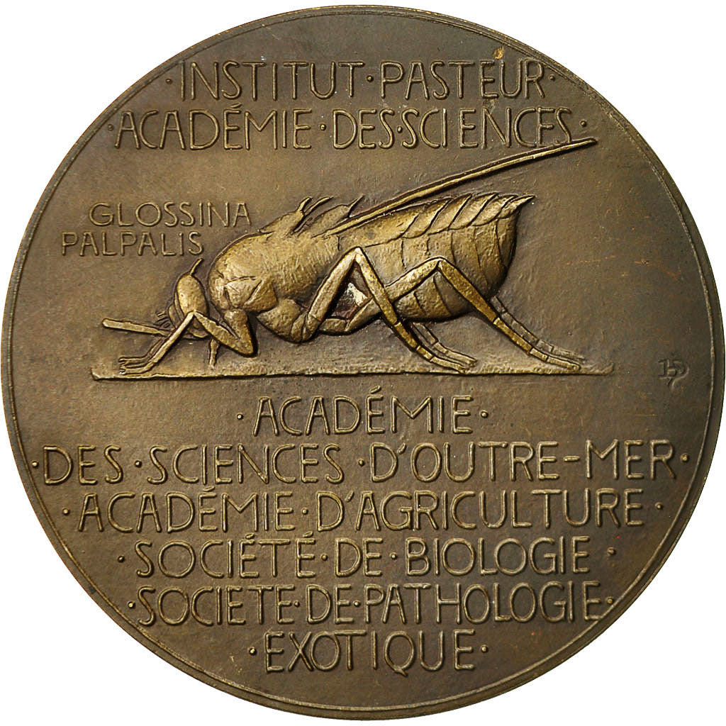 Francia, Medal, Professeur Emile Roubaud, Académie des Sciences, 1957, Dropsy