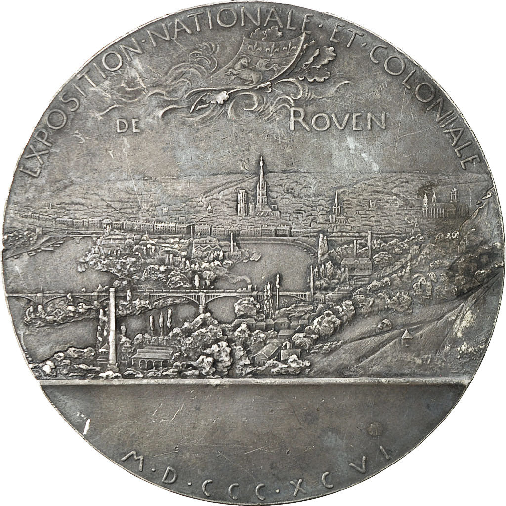 France, Medal, Exposition Nationale et Coloniale de Rouen, 1896, Roty, SUP+