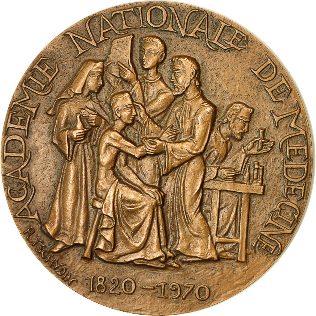 France, Medal, Académie Nationale de Médecine, 1971, Tschudin, MS(63), Bronze