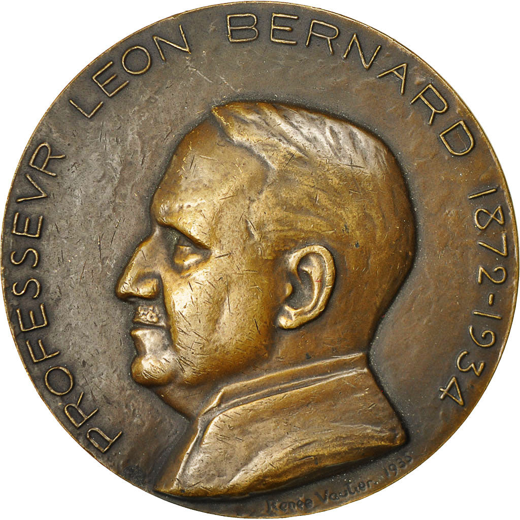 Francia, Medal, Professeur Léon Bernard, Lutte contre la Tuberculose, 1935