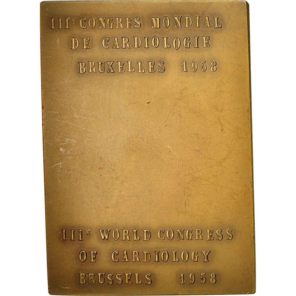 France, Medal, III ème Congrès Mondial de Cardiologie, Bruxelles, 1958