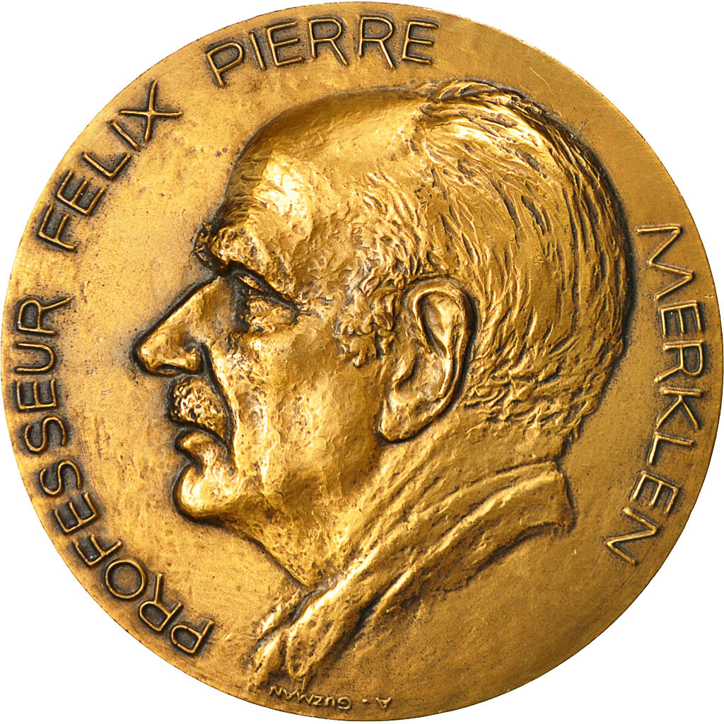 Frankreich, Medal, Professeur Félix Pierre Merklen, A. Guzman, VZ+, Bronze