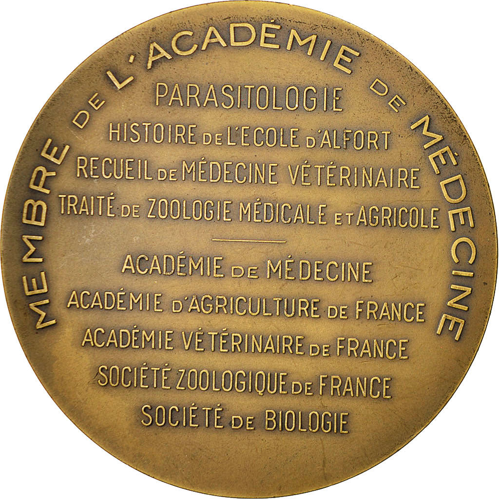 Frankrijk, Medal, Professeur Alcide Railliet, Académie de Médecine, 1934