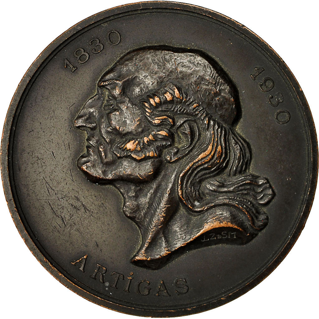 Francia, Medal, Artigas, Congrès Médical du Centenaire, Montevidéo, 1930, San