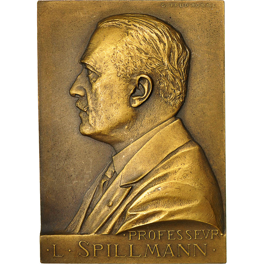 France, Medal, Professeur Spillmann, Dermatologie, 1932, Prud'homme.G