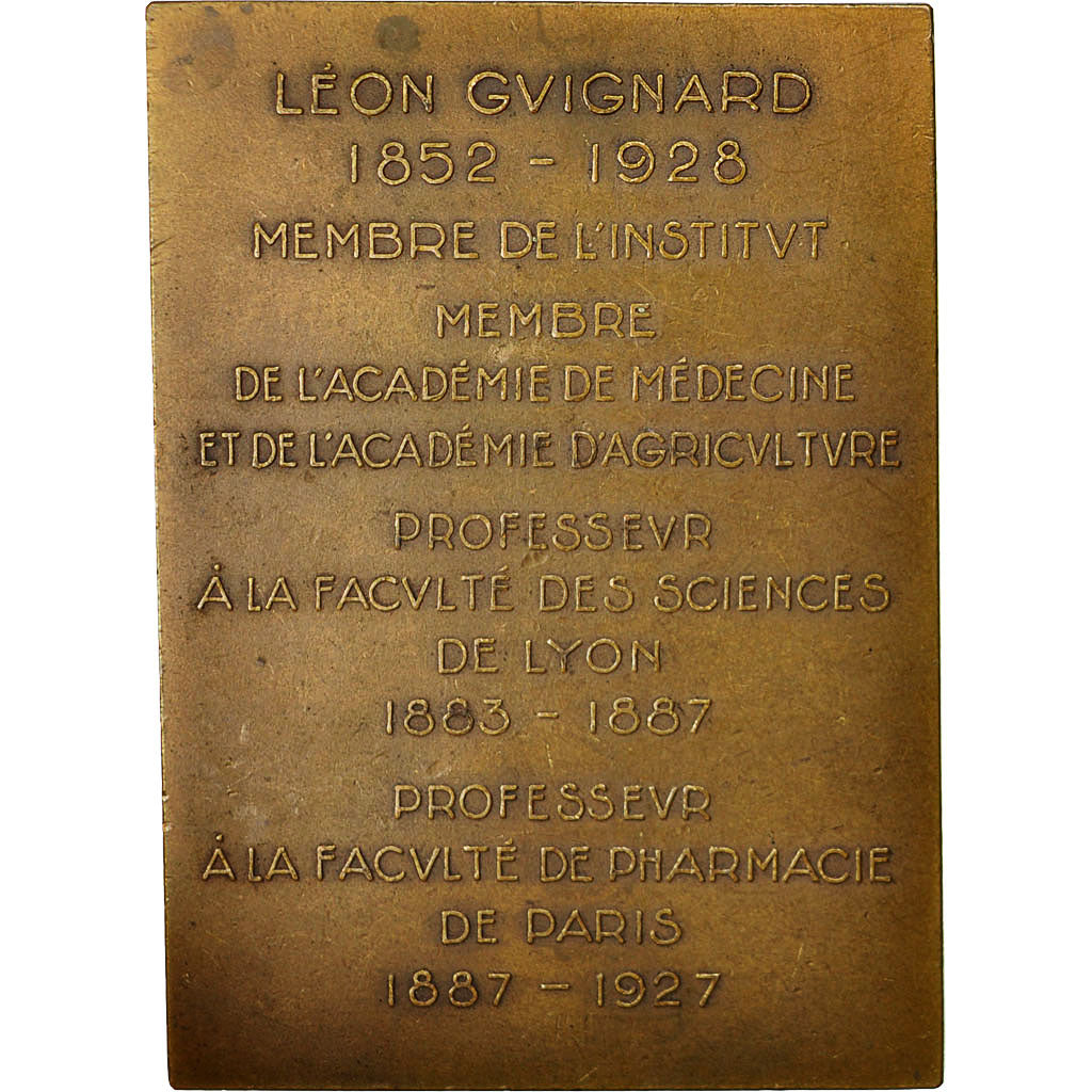 Francia, Medal, Professeur Léon Guignard, Magrou, EBC+, Bronce
