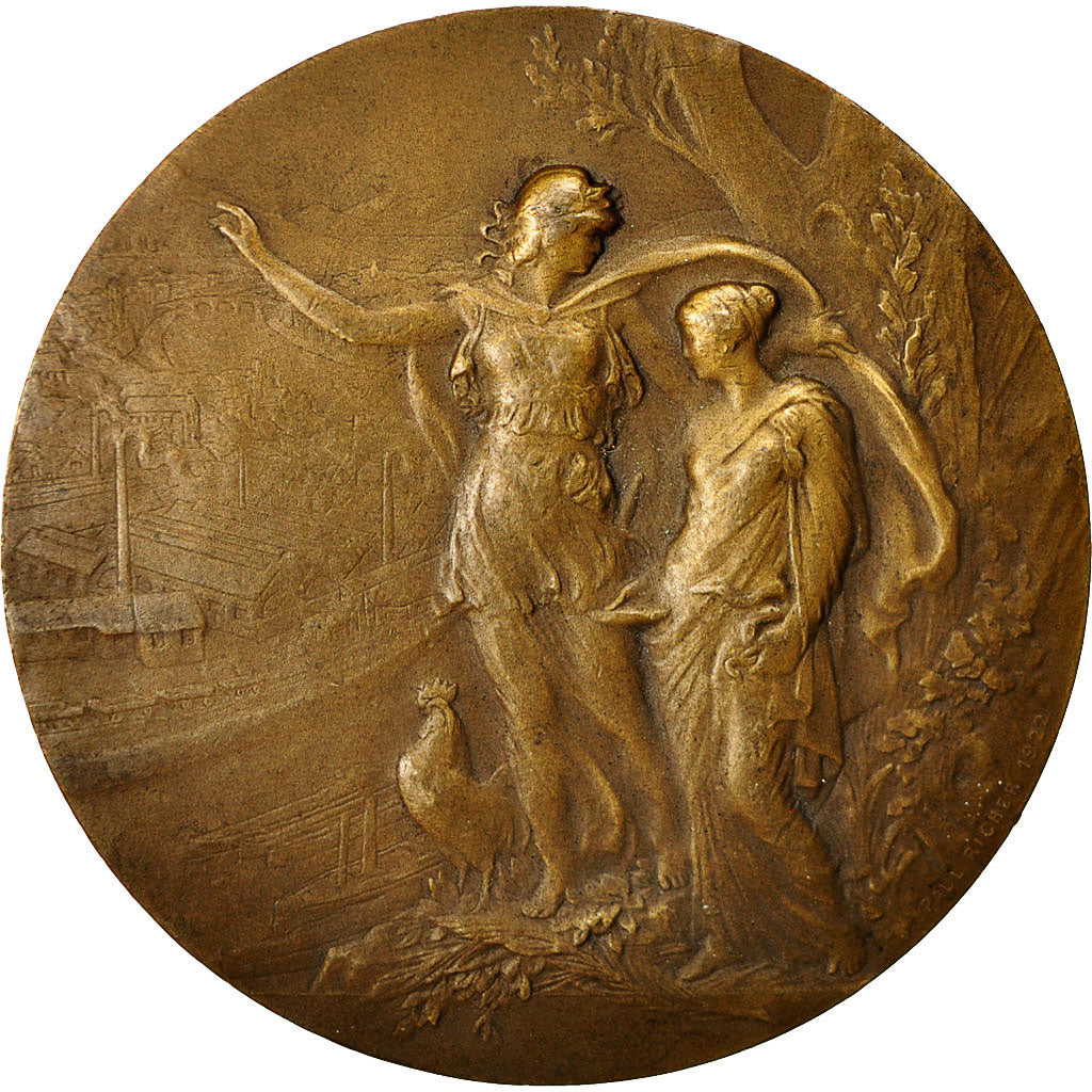 France, Medal, Professeur L. Landouzy, 1922, Paul Richer, SUP+, Bronze