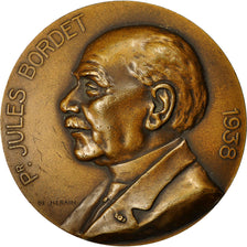 France, Medal, Jules Bordet, Institut Pasteur Belge, 1938, De Hérain, SUP+
